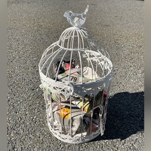 White Shabby Chic Farmhouse Birdcage